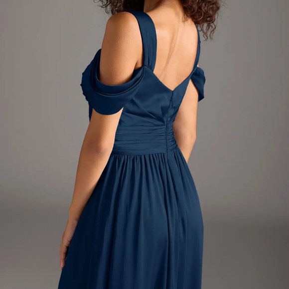 New Azazie “Lianne” Dark Navy Bridesmaids Dress - Picture 2 of 12